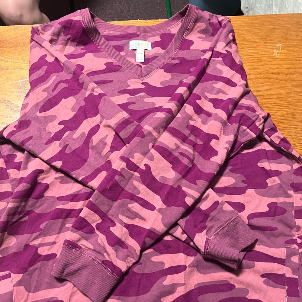 Active USA Pink and Purple Camouflage Top